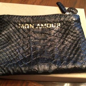 Clare Vivier Limited Edition Mon Amour Black Leather Coin